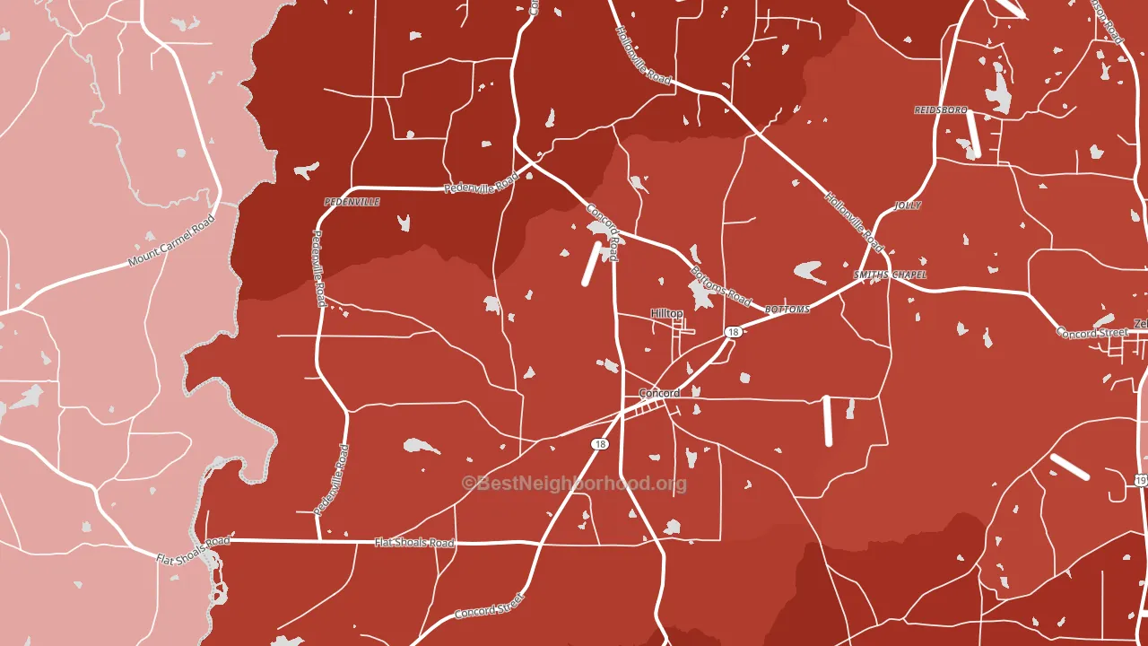 30206, GA block-group political-lean map