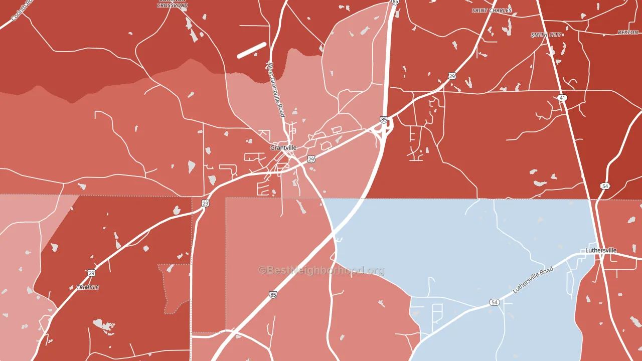 30220, GA block-group political-lean map