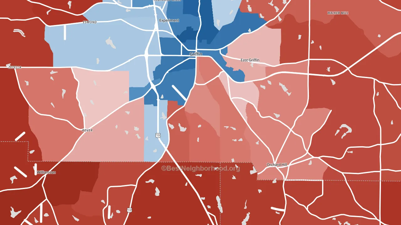 30224, GA block-group political-lean map