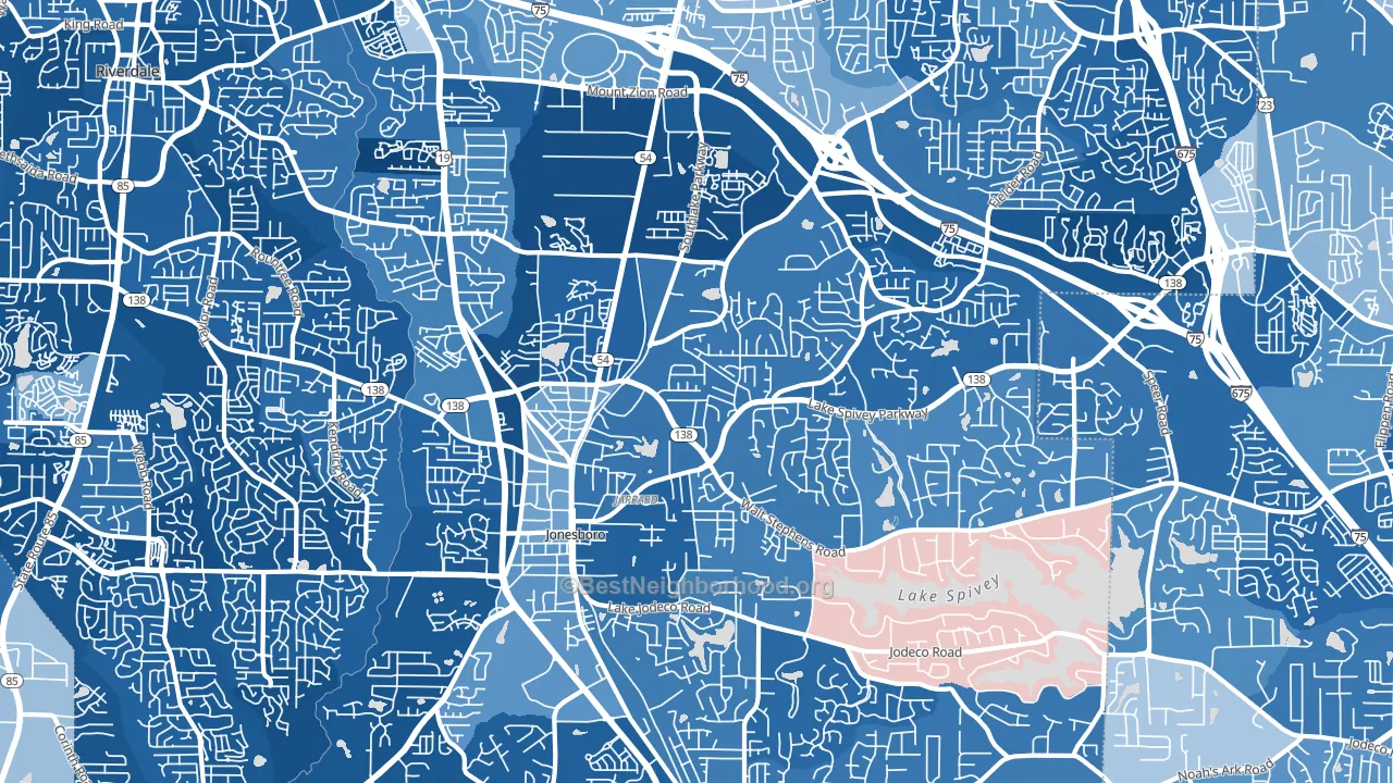 30236, GA block-group political-lean map