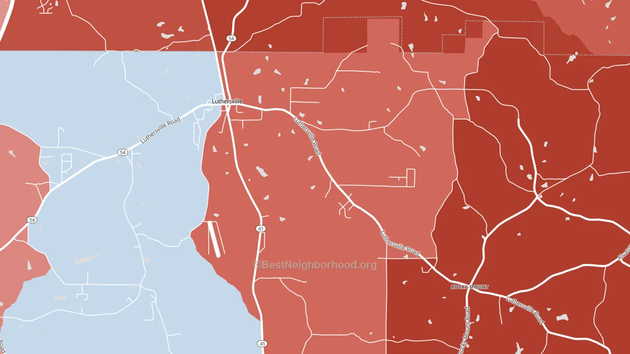 30251, GA block-group political-lean map
