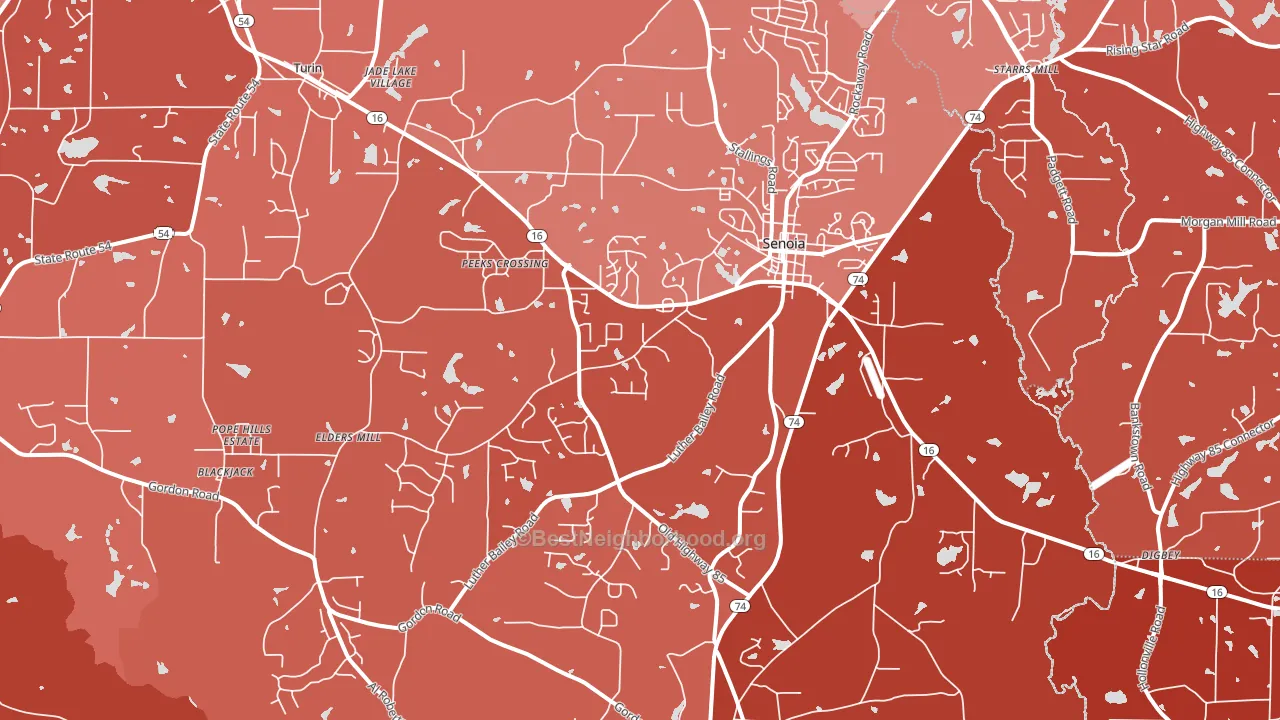 30276, GA block-group political-lean map