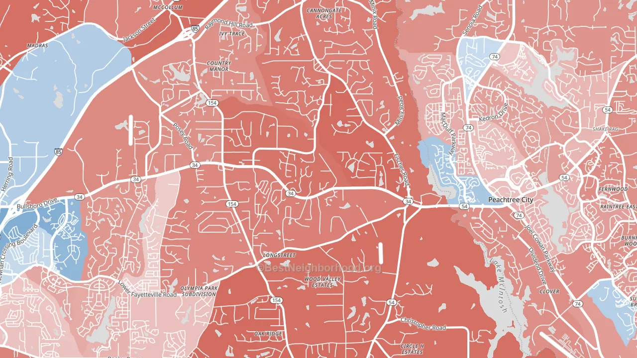 30277, GA block-group political-lean map
