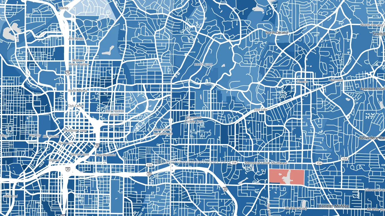 30307, GA block-group political-lean map