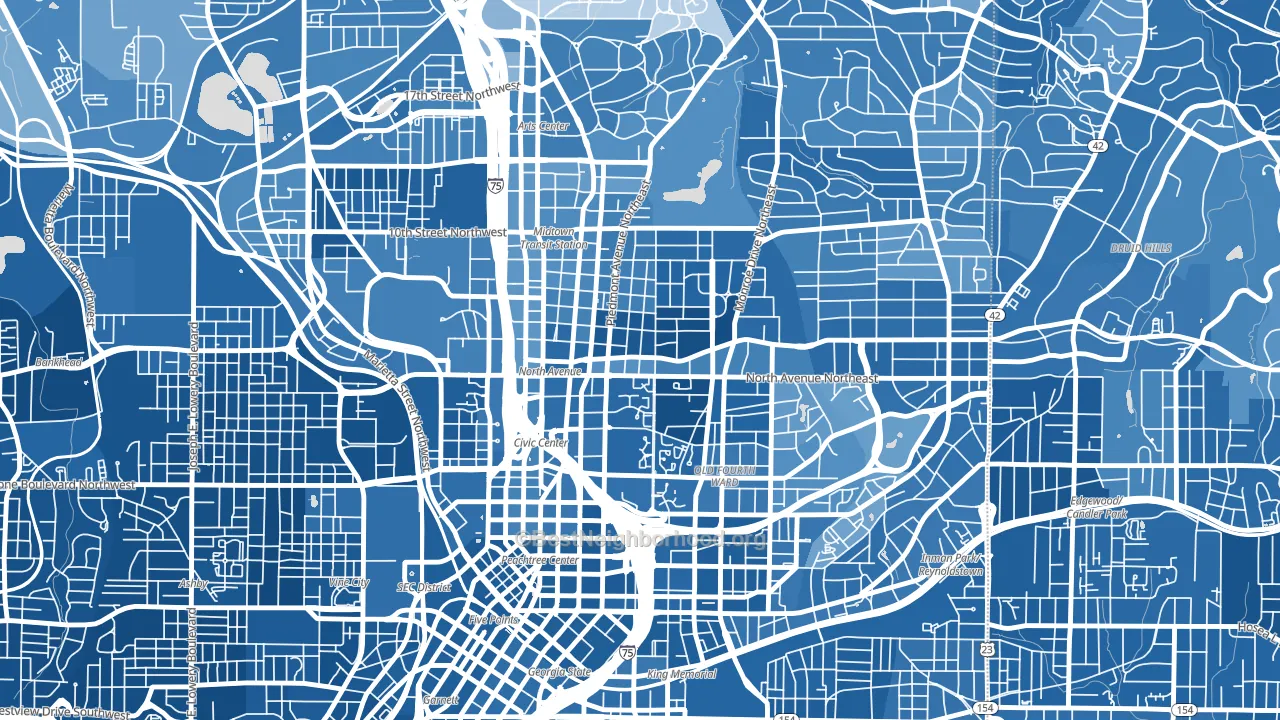 30308, GA block-group political-lean map