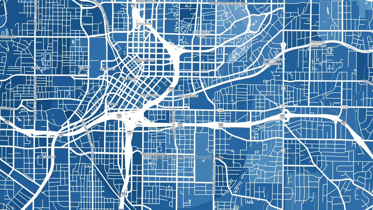 30312, GA block-group political-lean map