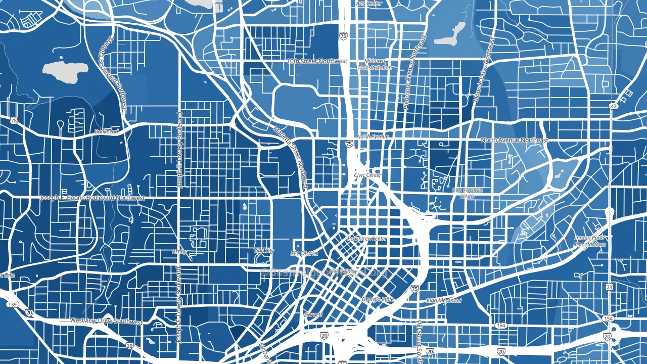 30313, GA block-group political-lean map