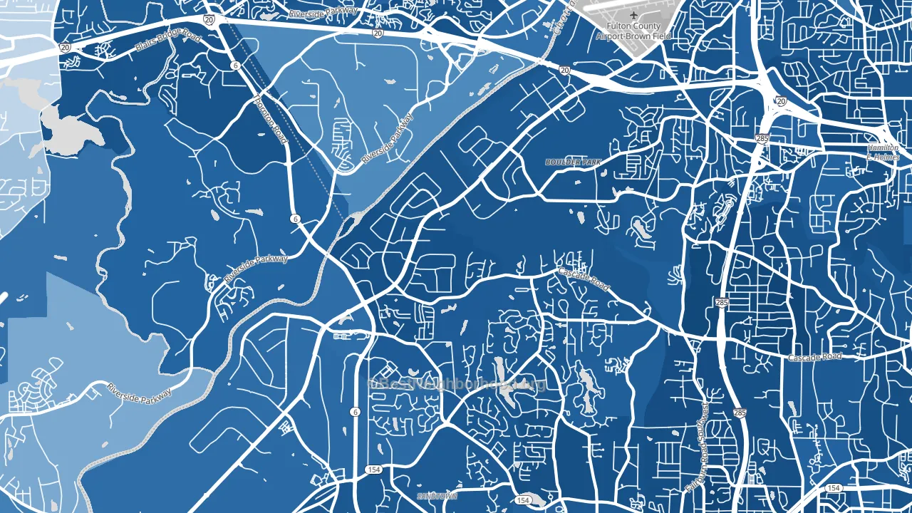 30336, GA block-group political-lean map