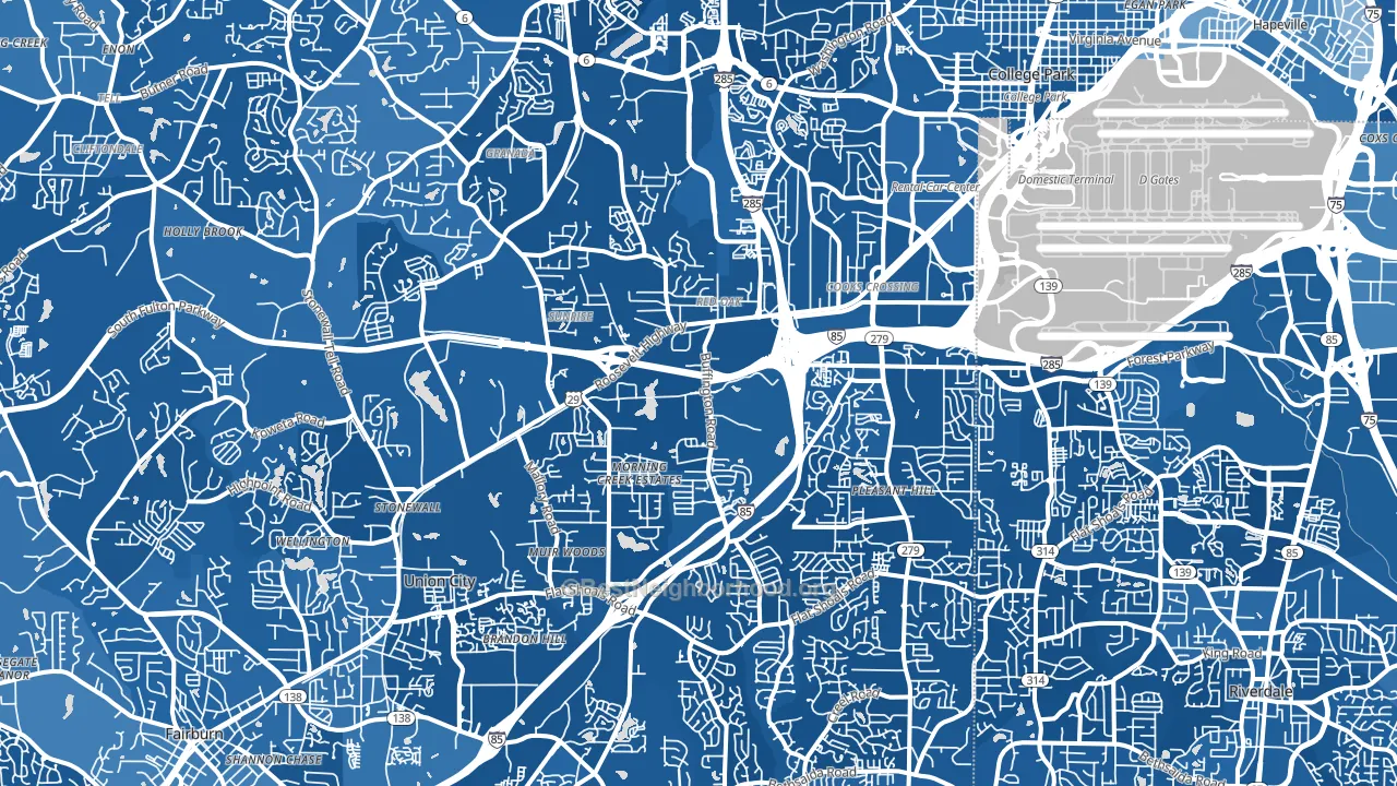 30349, GA block-group political-lean map
