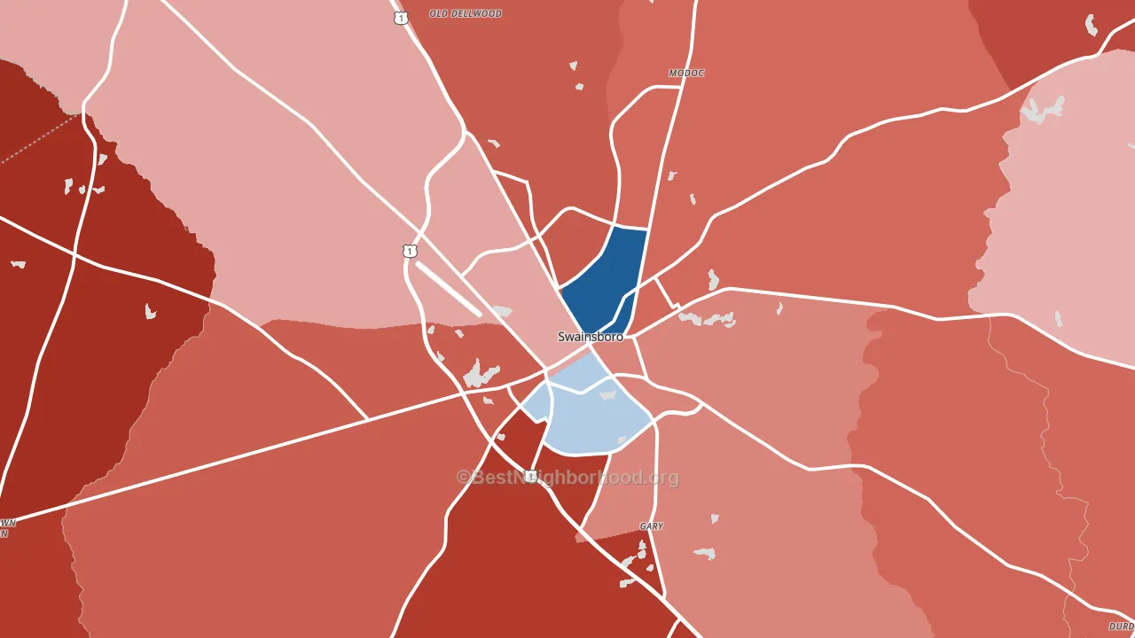 30401, GA block-group political-lean map