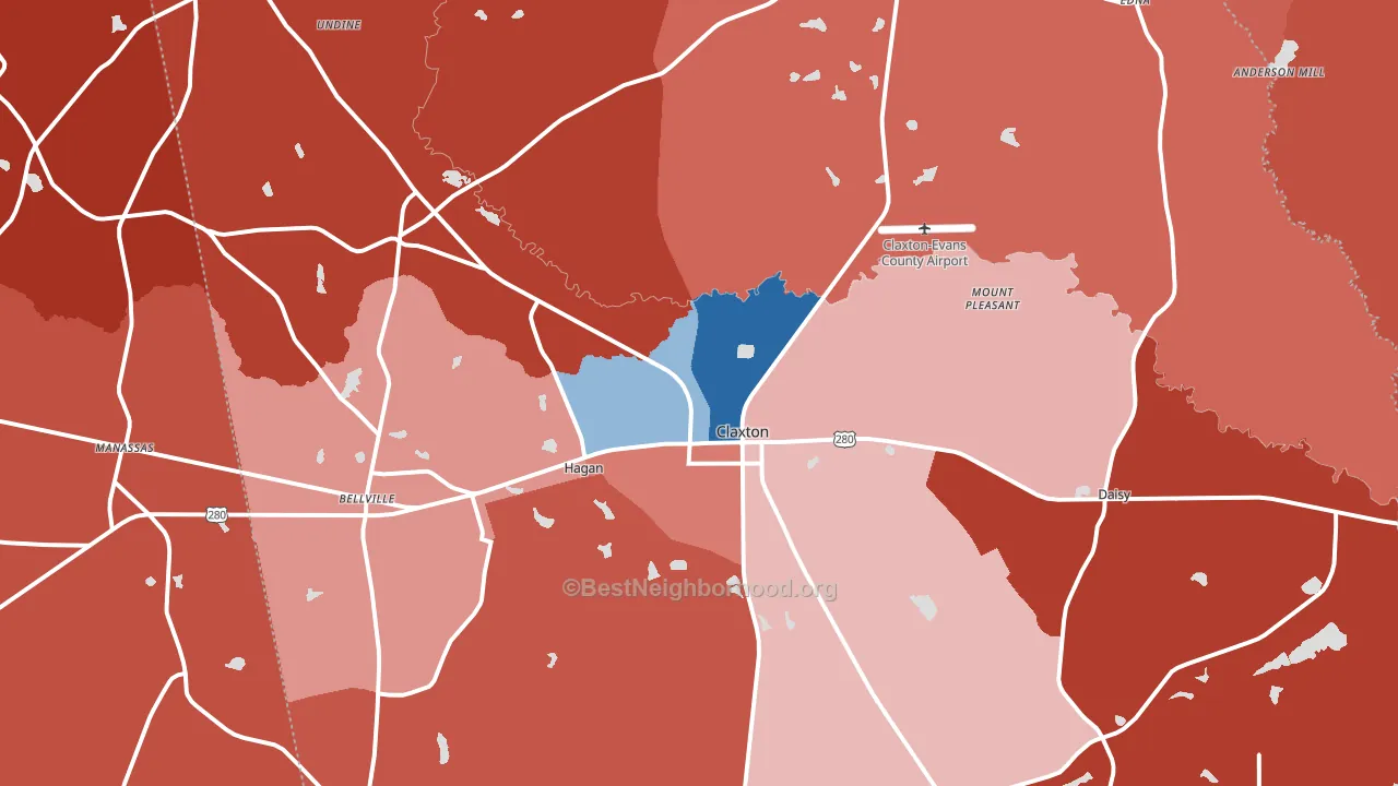 30417, GA block-group political-lean map