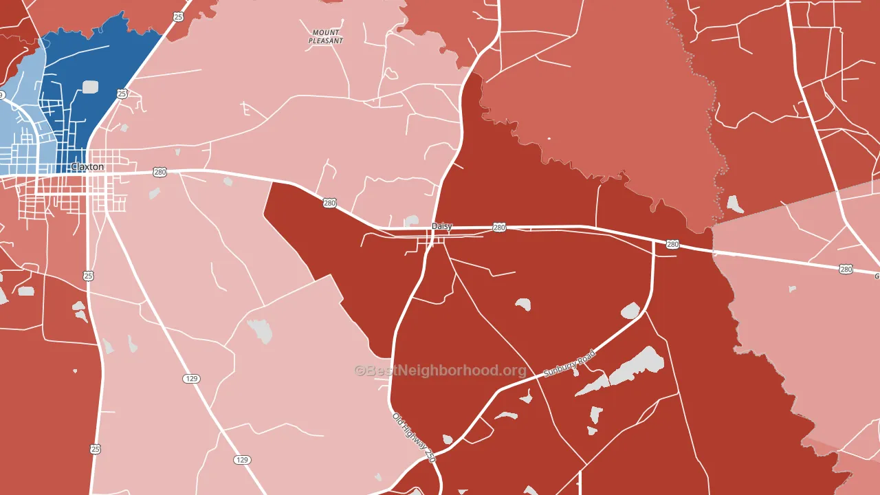 30423, GA block-group political-lean map