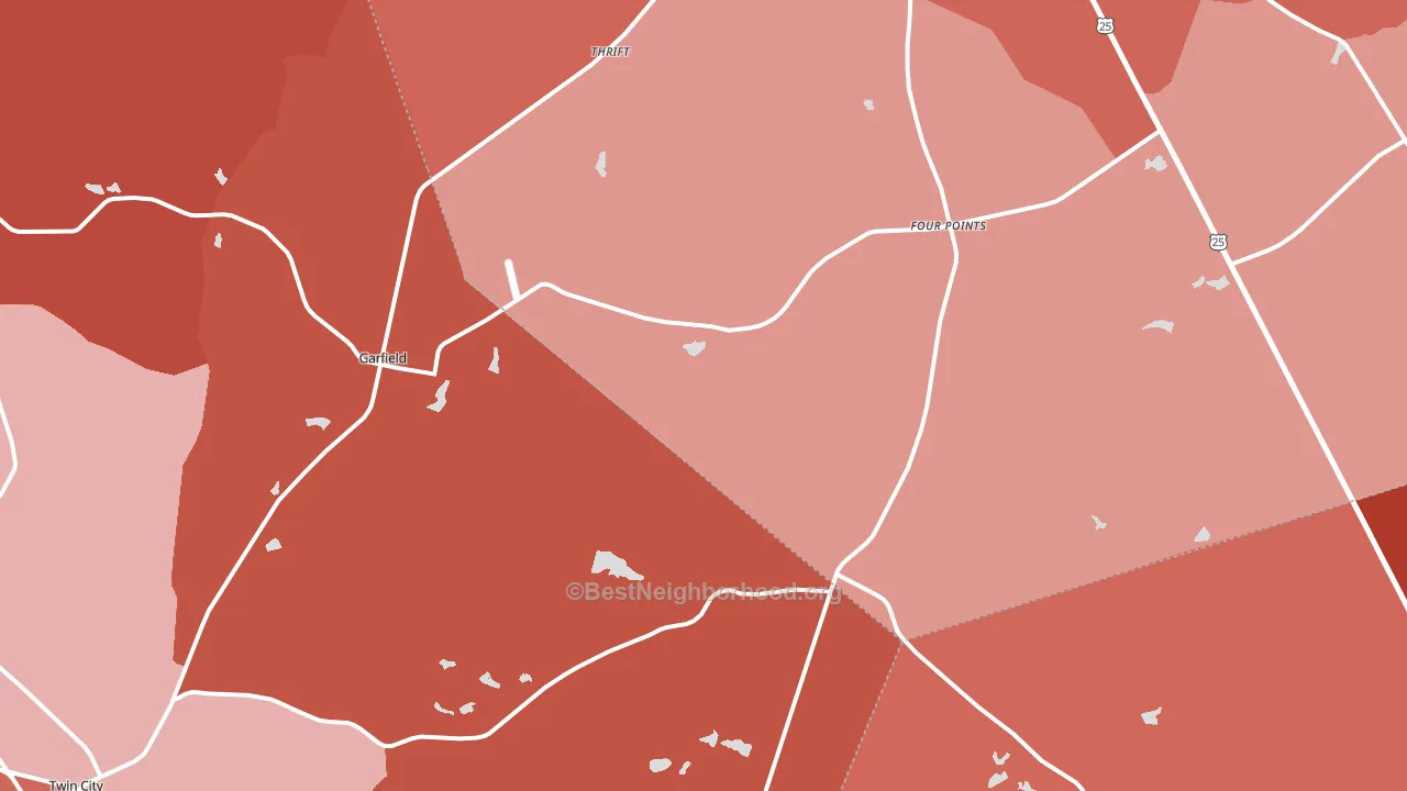 30425, GA block-group political-lean map