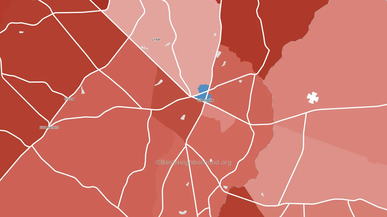 30427, GA block-group political-lean map