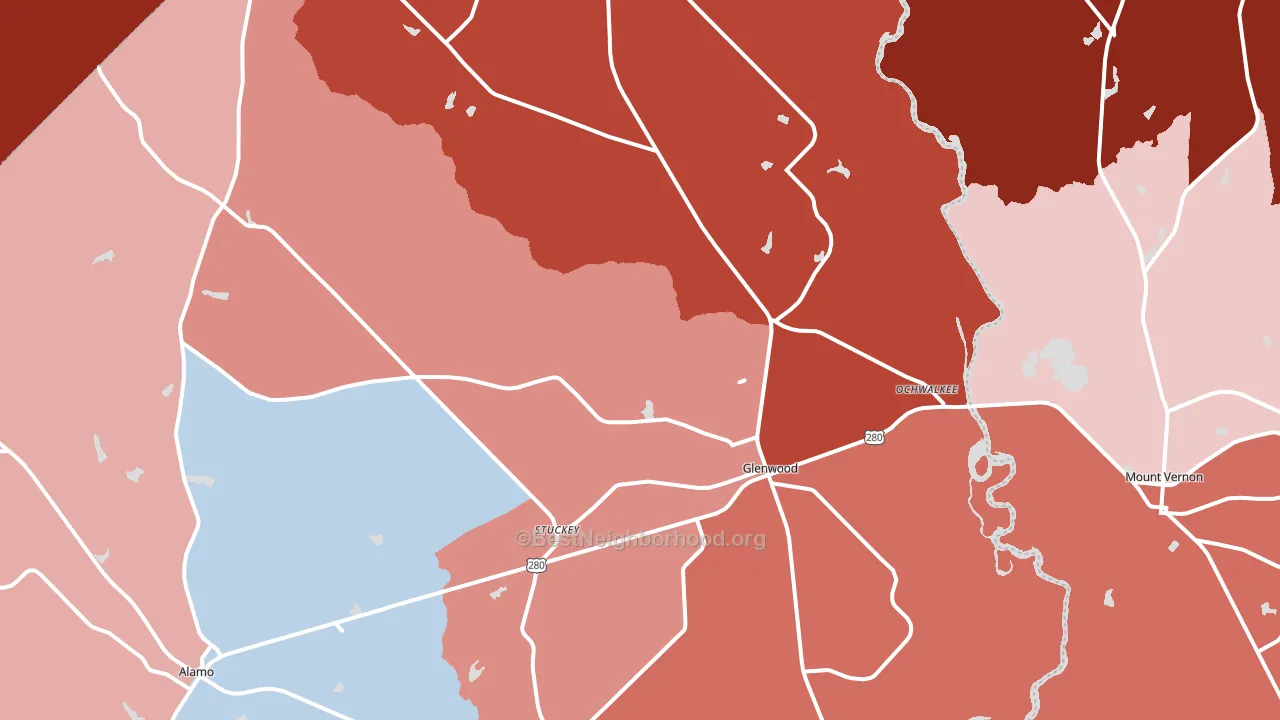 30428, GA block-group political-lean map