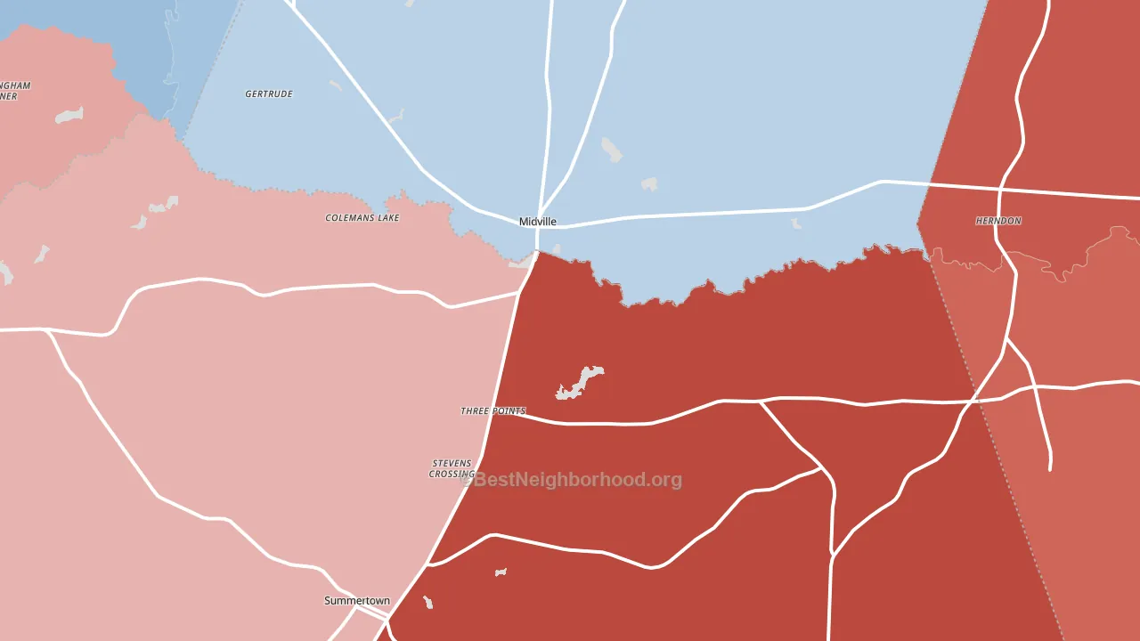 30441, GA block-group political-lean map