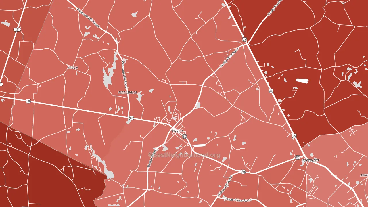 30450, GA block-group political-lean map