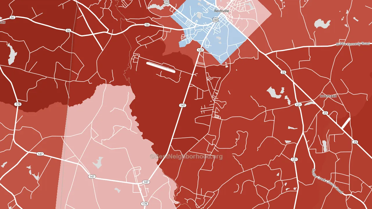 30453, GA block-group political-lean map
