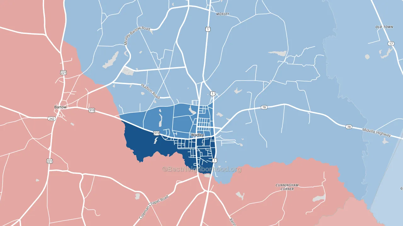 30477, GA block-group political-lean map