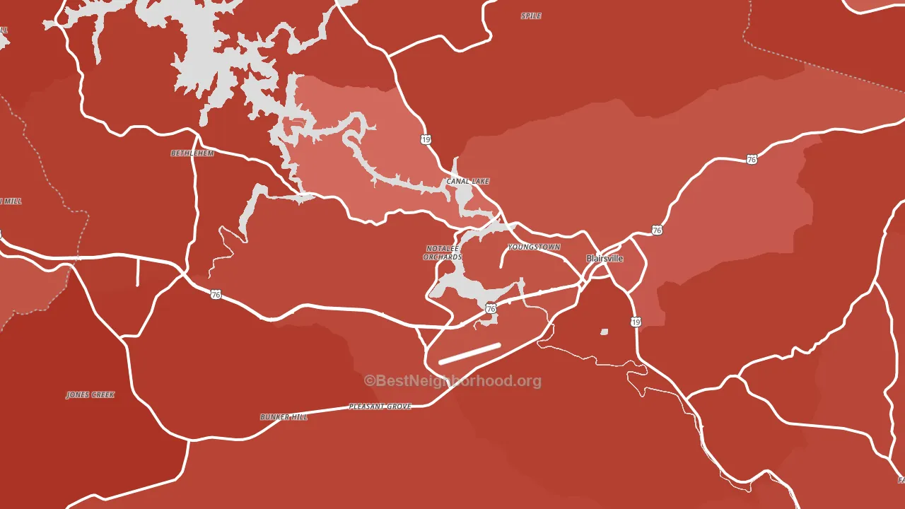 30512, GA block-group political-lean map