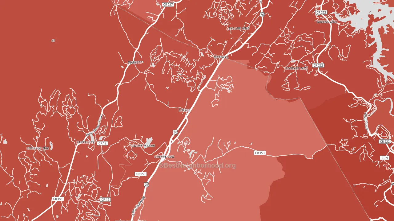 30522, GA block-group political-lean map