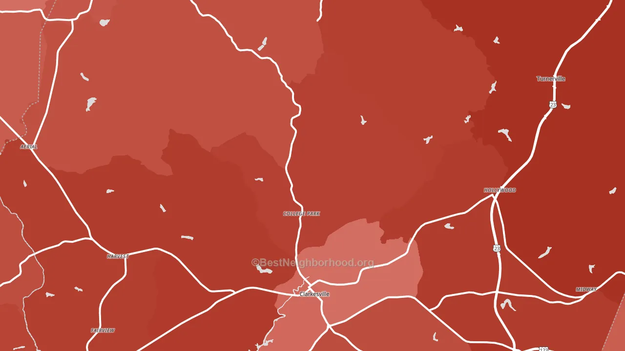 30523, GA block-group political-lean map