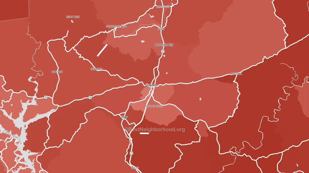 30525, GA block-group political-lean map