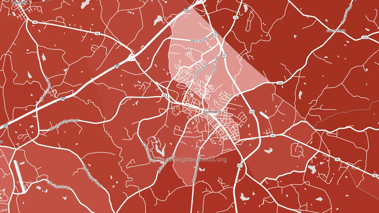30529, GA block-group political-lean map