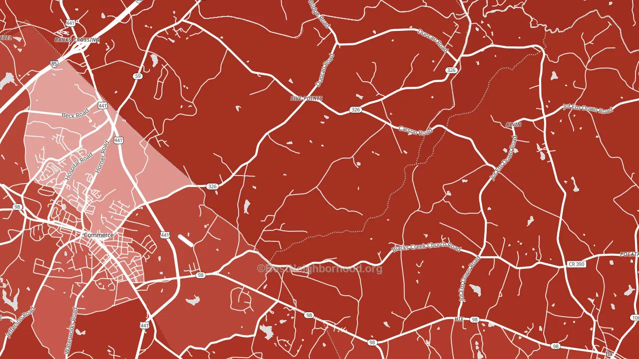 30530, GA block-group political-lean map