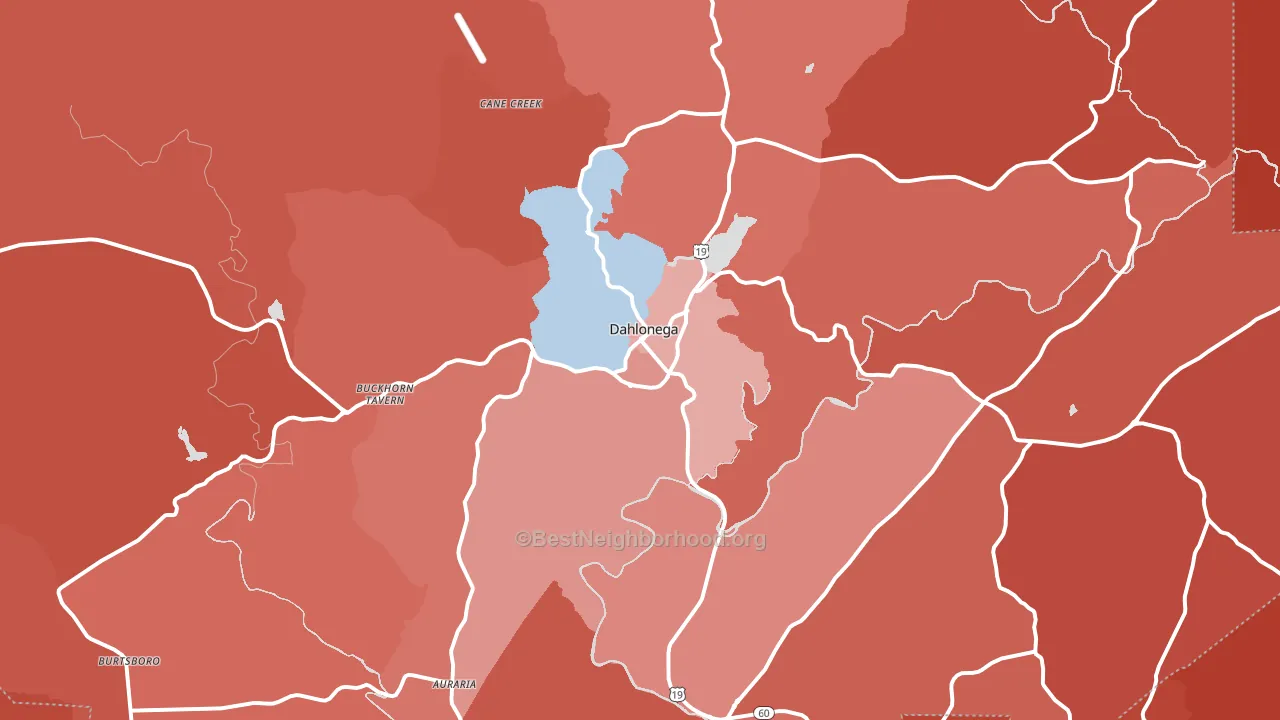 30533, GA block-group political-lean map