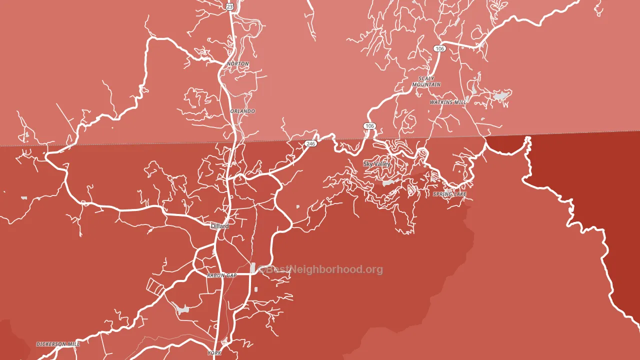 30537, GA block-group political-lean map