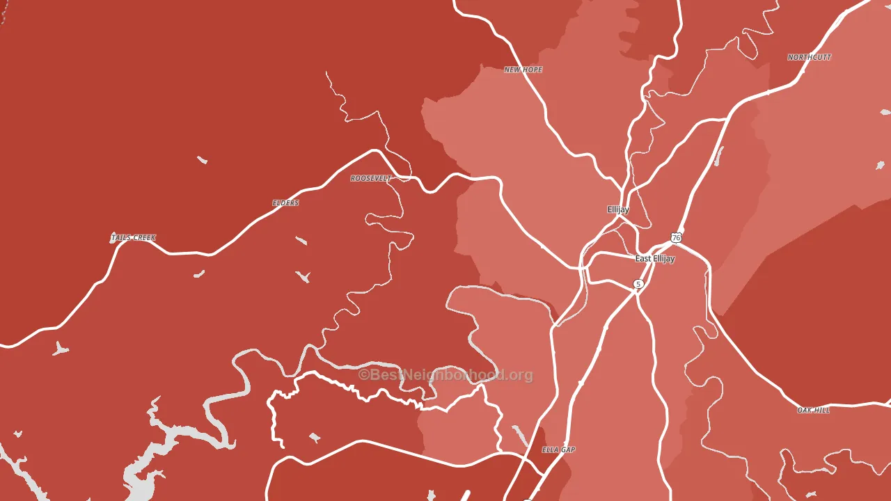 30540, GA block-group political-lean map