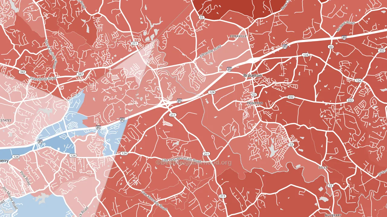 30548, GA block-group political-lean map