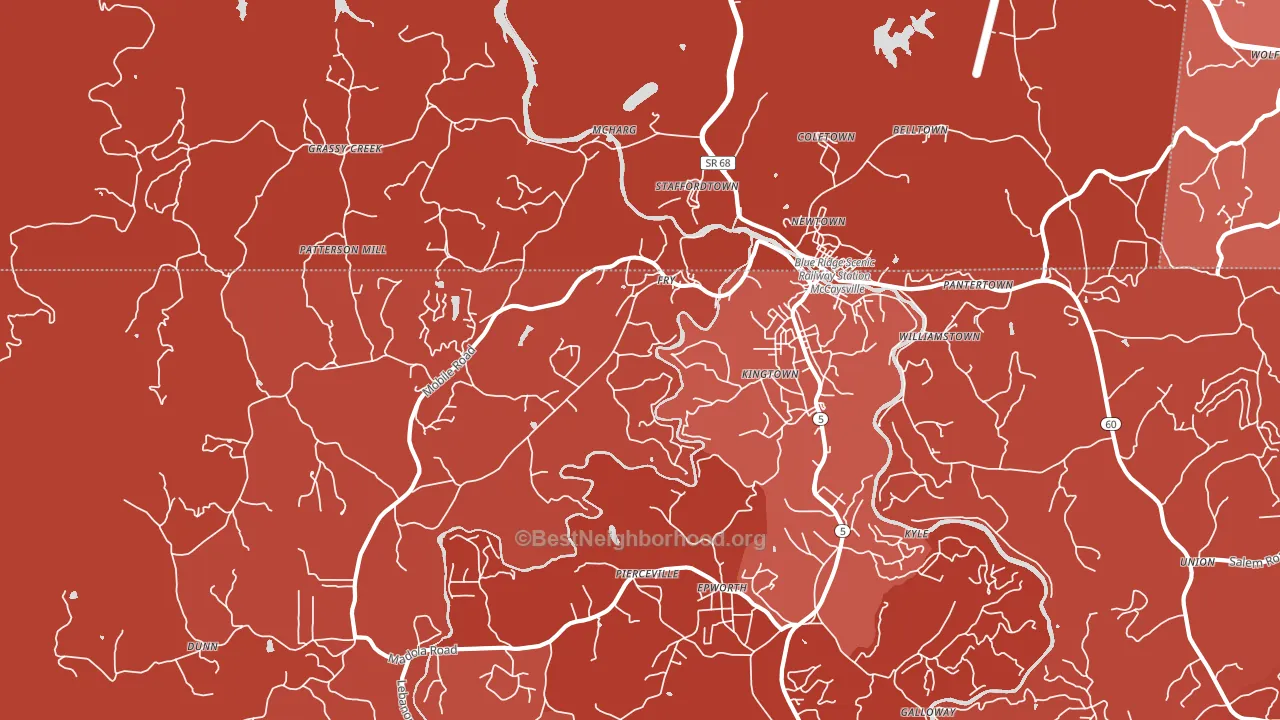 30555, GA block-group political-lean map