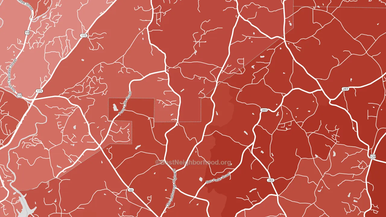 30564, GA block-group political-lean map
