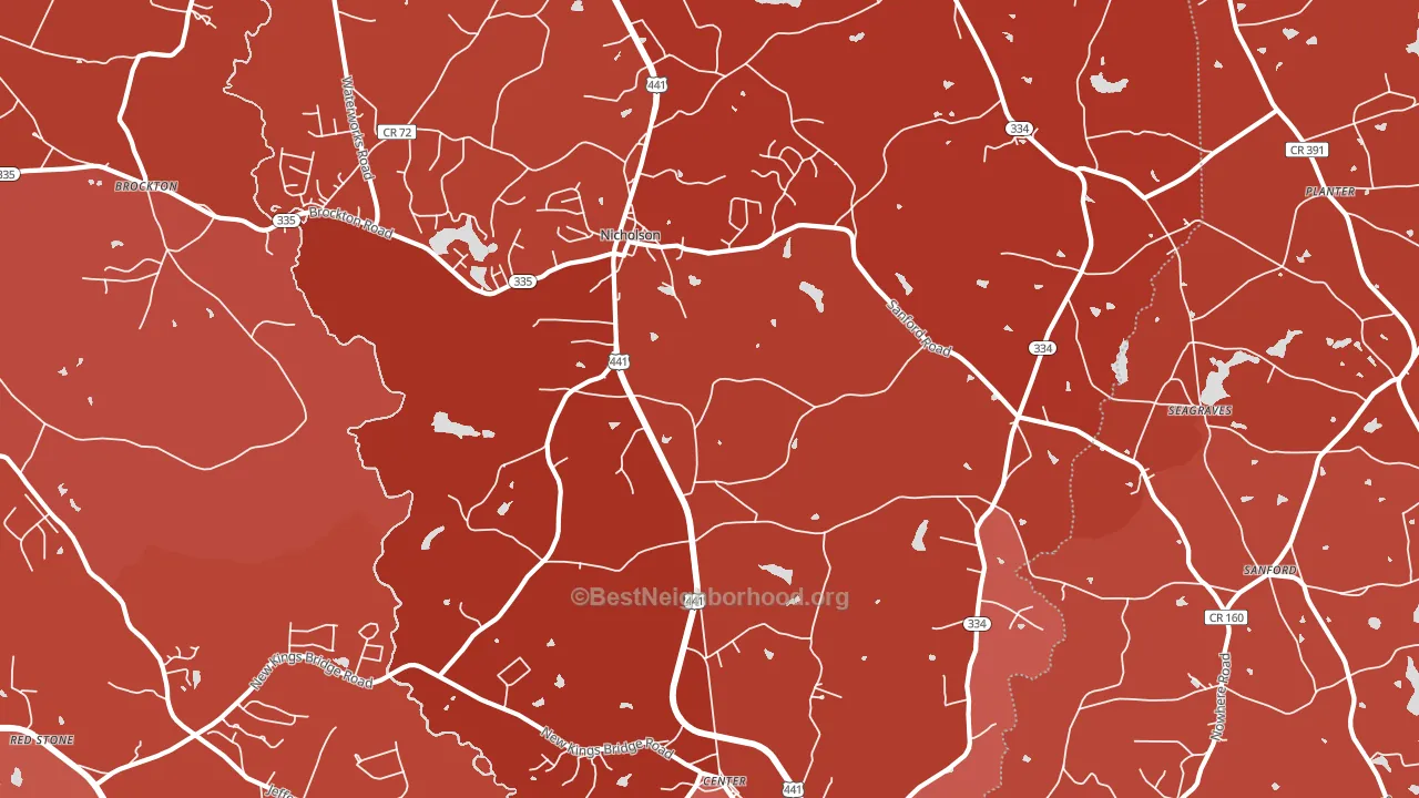 30565, GA block-group political-lean map