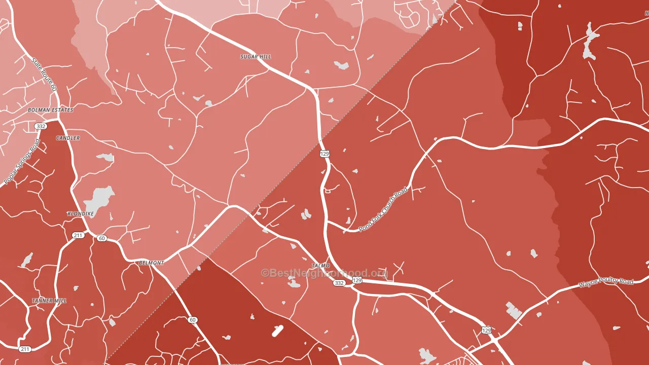 30575, GA block-group political-lean map