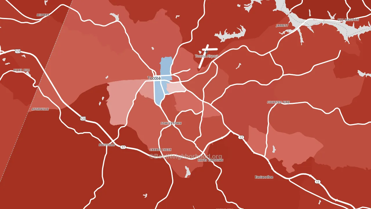 30577, GA block-group political-lean map