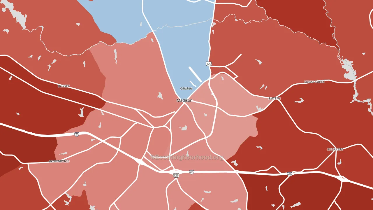 30650, GA block-group political-lean map