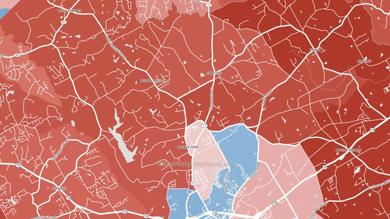 30656, GA block-group political-lean map