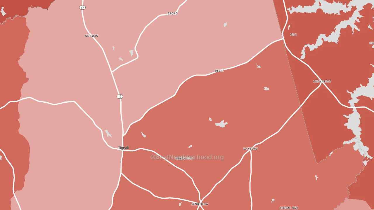 30668, GA block-group political-lean map