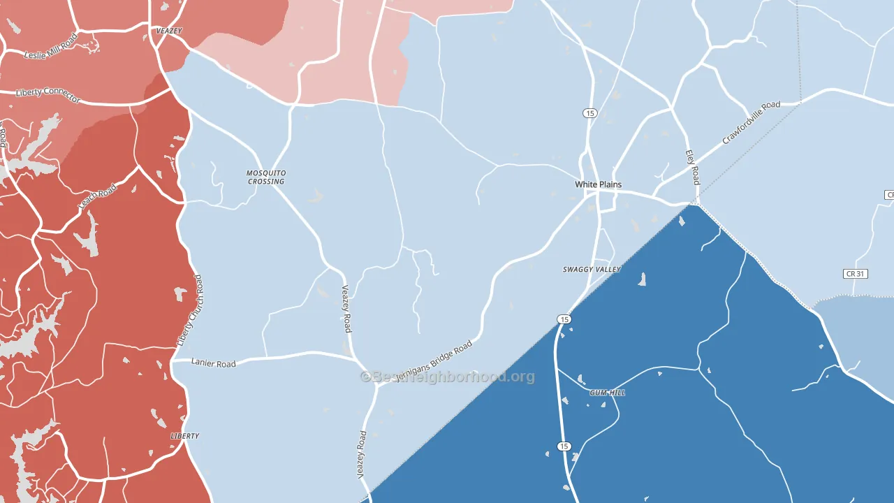 30678, GA block-group political-lean map