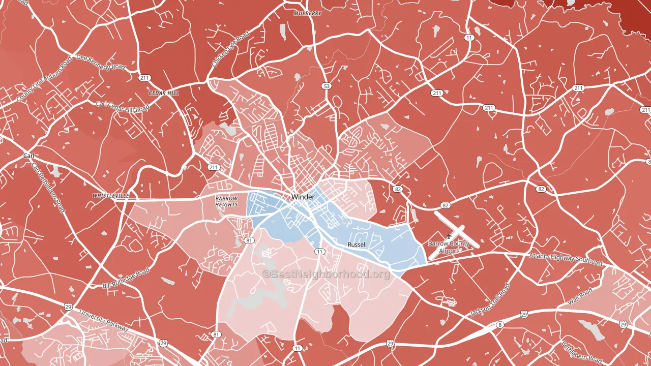 30680, GA block-group political-lean map