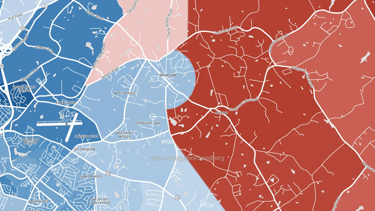 30683, GA block-group political-lean map