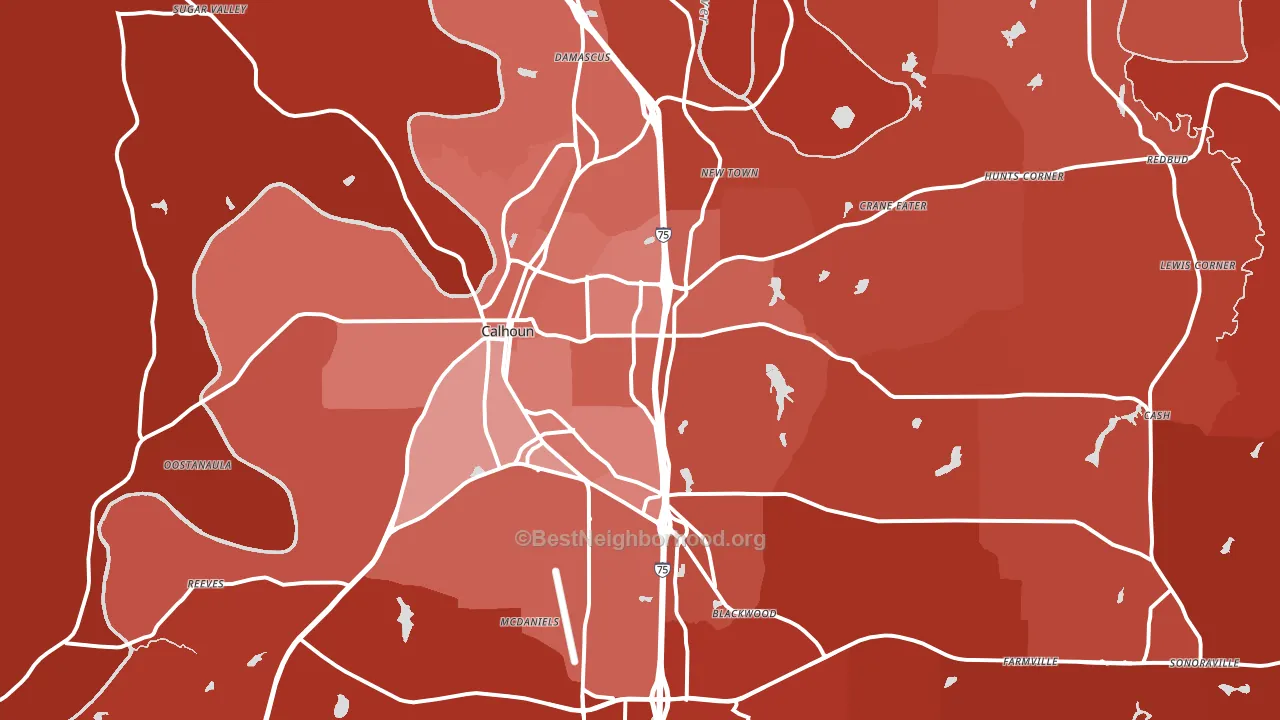 30701, GA block-group political-lean map