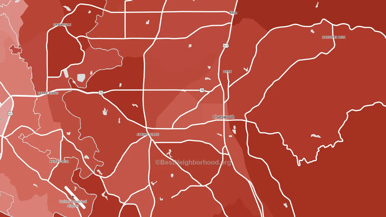 30705, GA block-group political-lean map