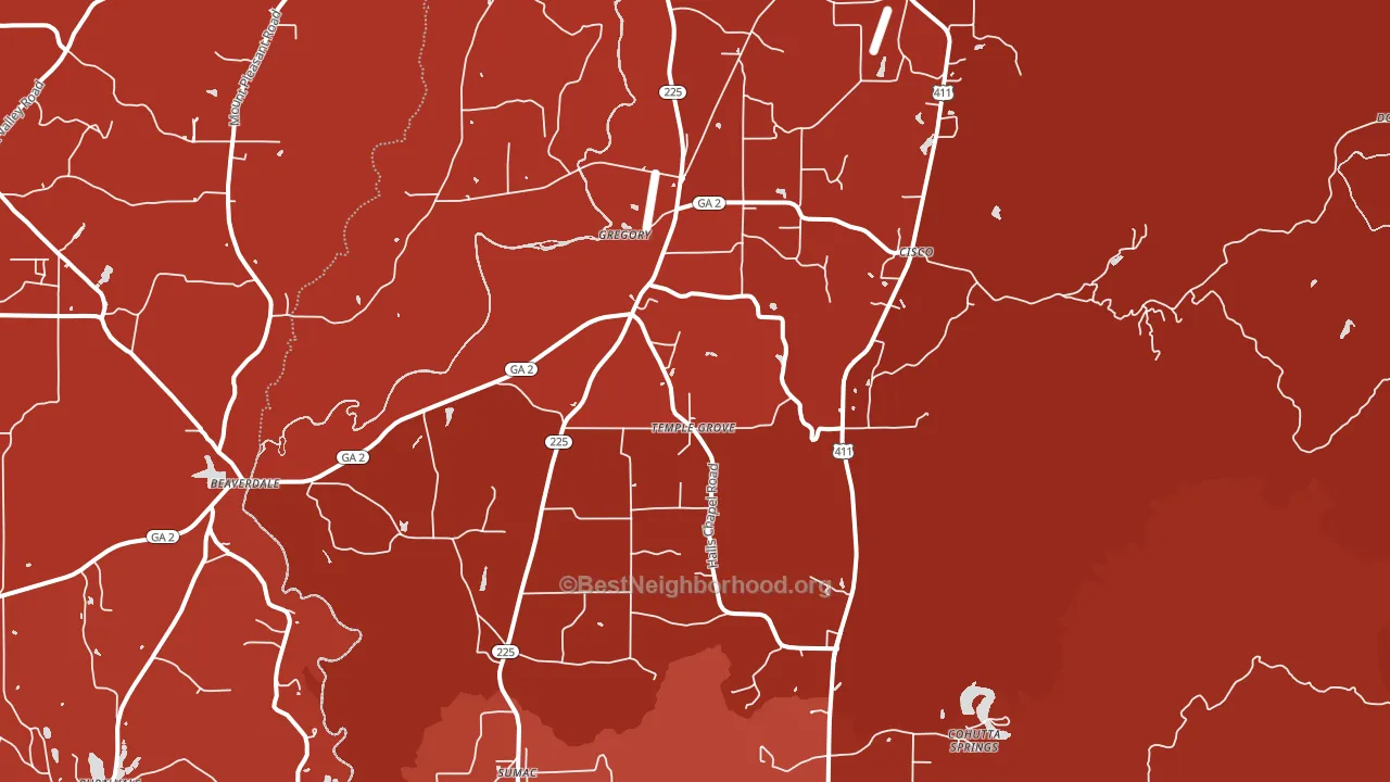 30711, GA block-group political-lean map