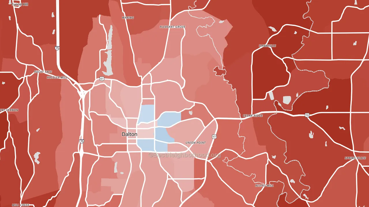 30721, GA block-group political-lean map