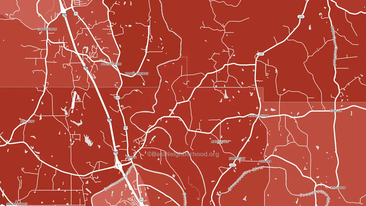 30735, GA block-group political-lean map