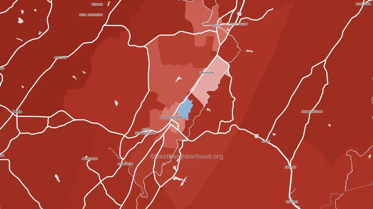 30747, GA block-group political-lean map